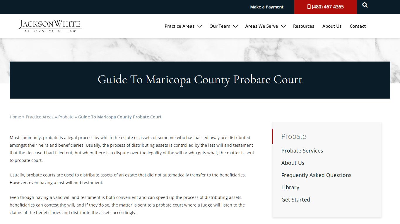 Guide To Maricopa County Probate Court | JacksonWhite Law