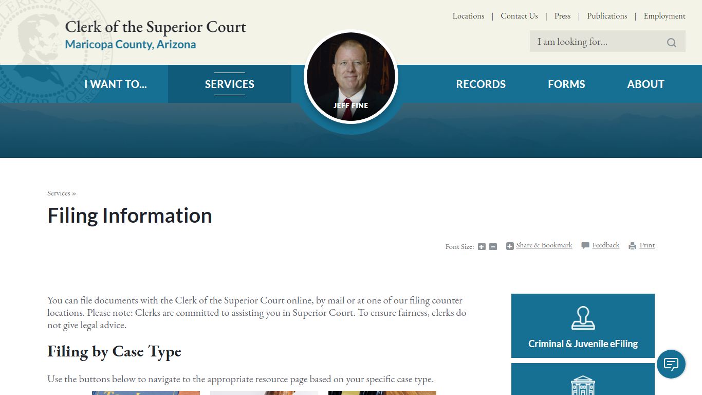 Filing Information | Maricopa County Clerk of Superior Court